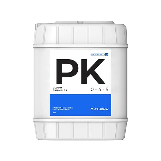 Athena Blended PK | Bloom Booster Fertilizer for Mid-to-Late Flowering | Liquid Bloom Fertilizer | NPK 0-4-5 | 5 Gallon