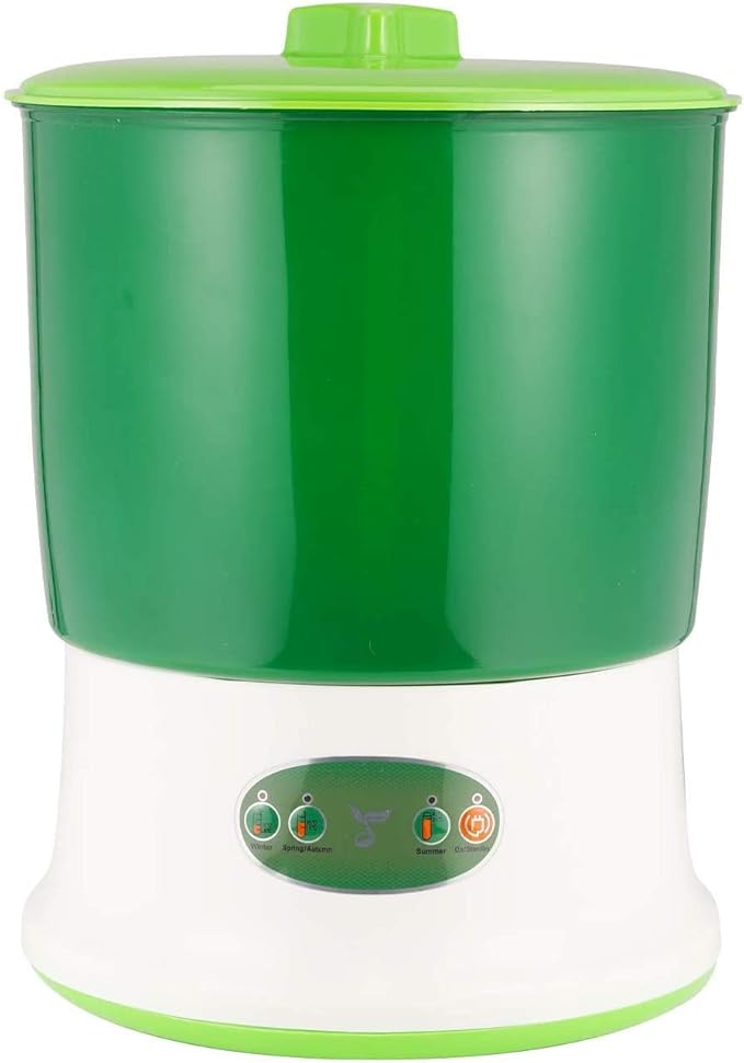 Automatic Watering Bean Sprouts Machine 3-Layer Bean Sprout Machine LED Display Control Time Constant Temperature Large-Capacity Seed Germination Kit