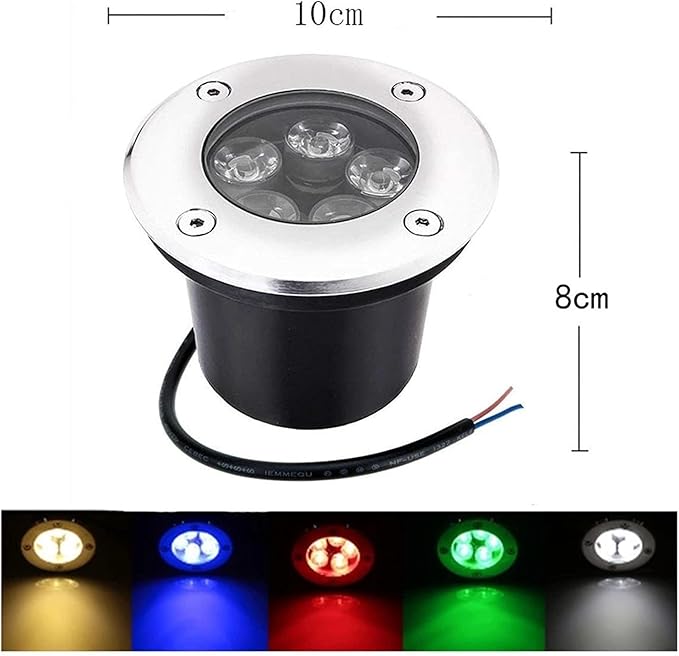 LED Inground Recessed Spotlight - IP67 Waterproof Outdoor Lighting for Terrace Fountain Garden Patio