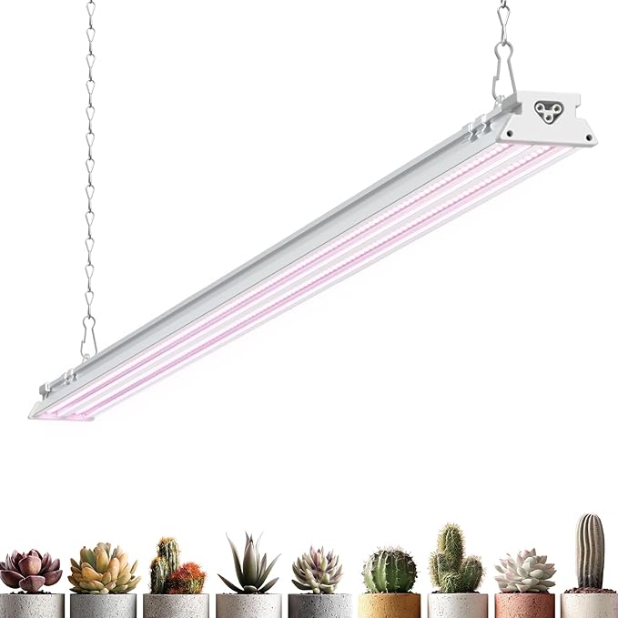 Barrina TX-S60 4FT Grow Light for Indoor Plants 60W(420W Equivalent) Full Spectrum High PPFD Super Bright Linkable Grow Lights for Seed Starting Greenhouse Vegetables with On/Off Switch 1 Pack