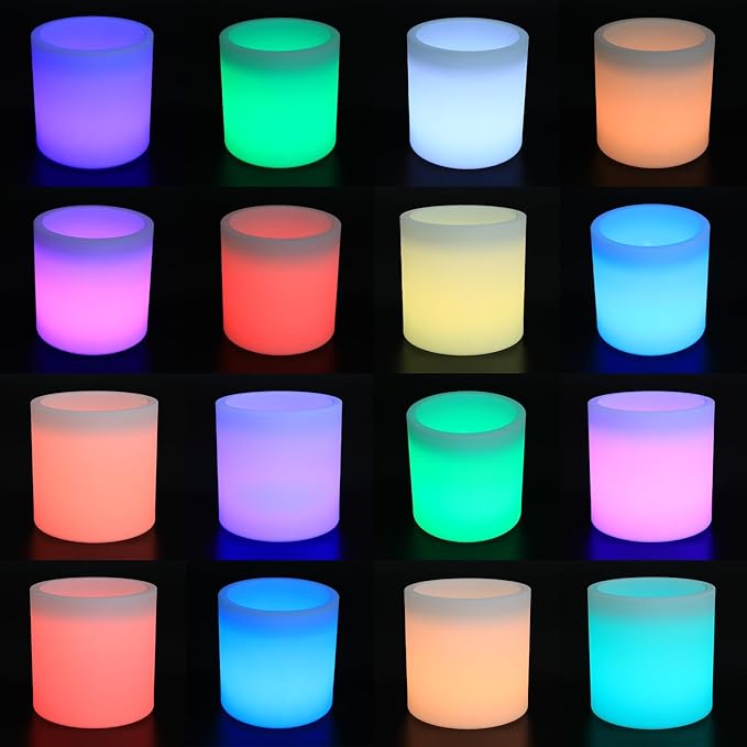 LED Planter Pot Light Cylinder Flower Planter Light Color Changing Vase Lamp Waterproof for Living Room Bedroom Yard Wedding Party Decor