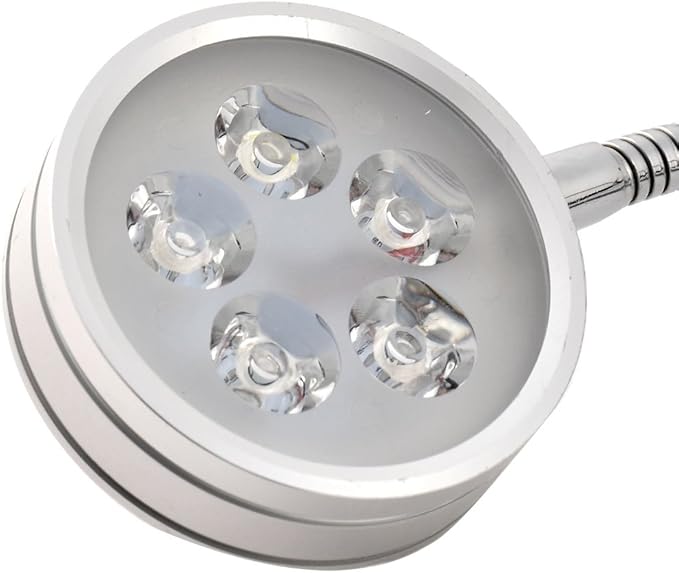 US Plug Indoor Garden Plant Grow Flexible Neck 5W LED Clip Desk Light Lamp Bulb (id: 0c1 2a8 83d 659 777