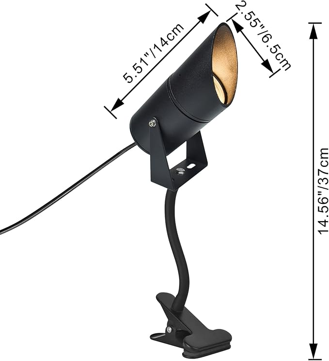 Kiven IP65 Waterproof LED Landscape Up Down Light Mini Decorative Spotlight Lamp with Plug-in Cord and Timer for Indoor Outdoor Plants Yard Advertising Board (10W Cool White)-HWD0157