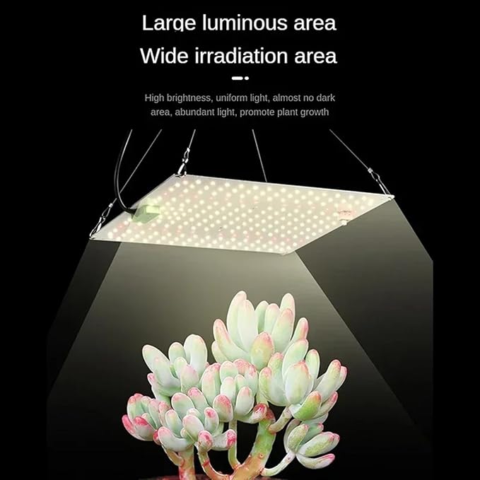 LED Grow Light Panel Lamp for Indoor Plants Full Spectrum with White Blue Red UV IR LEDs for 3x3ft Coverage Grow Tent Greenhouse Veg and Bloom Seedlings Hydroponics65W