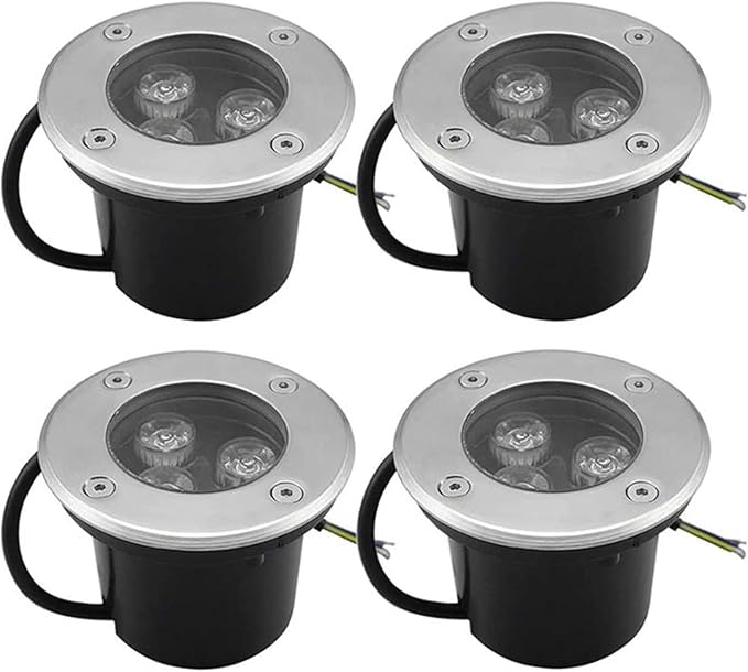 Outdoor Underground Light Recessed Landscape Light 85-110V LED Ground Buried Light for Garden Yard Driveway Deck Pathway Lights 4 Pack