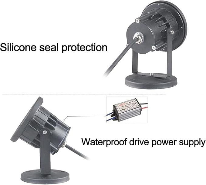 LED Spotlight - Outdoor Floodlights AC 90-260V Garden Tree Landscape Projection Lights IP67 Waterproof Outdoor Surface-Mounted Spot Lights Spotlight Led Beam Lamp(Yellow6W)