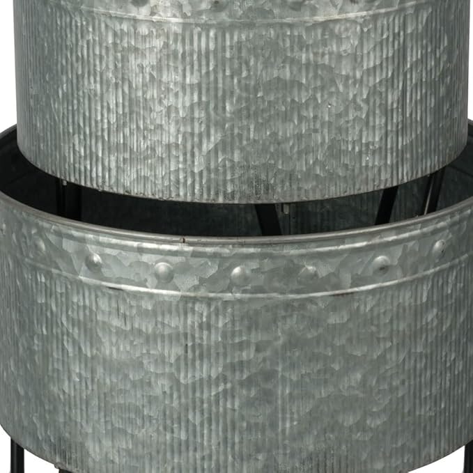 Set of 3 Metal Decorative Pots