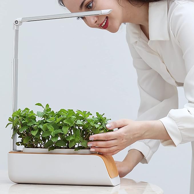 Sonew Smart Planter with Adjustable LED Grow Light for Indoor Plants Hydroponics Growing System Indoor Garden Kit with Grow Light Home Kitchen Vegetable Gardening