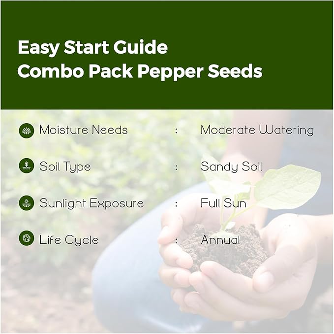Ultimate Super‑Hot Combo Pack – Carolina Reaper Red &amp White Ghost Pepper Moruga Scorpion Red Scotch Bonnet Peter Pepper Fresno Burkina Yellow – 125 Non‑GMO Seeds – Intense Heat Kit