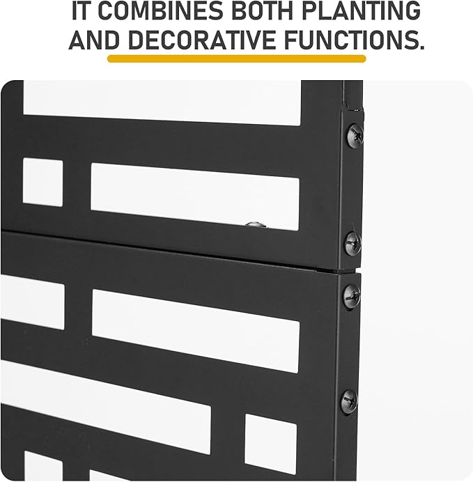 70 Tall Metal Garden Bed with Trellis Double-Sided Vertical Planter for Climbing Vegetables Space-Saving Raised Bed for Patio Small Yards &amp Balconies Drainage Holes
