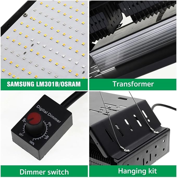 LED Grow Lights Full Spectrum Hanging Grow Lights for Indoor Plants 240W UV-IR Full Spectrum Led Grow Light for Seedling Veg and Bloom for Seedling Veg and Bloom
