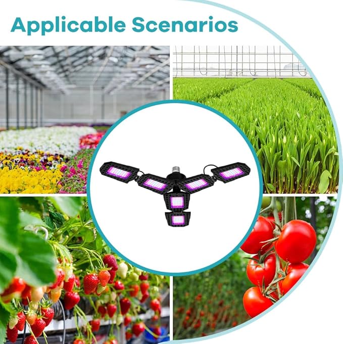 2Pcs 100W Full Spectrum LED Deformable Red Blue Plant Growth lamp E27/E26 Greenhouse Flowers Seedling 110V Foldable Indoors Vegetable Fruits Fill Lights UV IR Moss Potted Hydroponic Lighting Flower