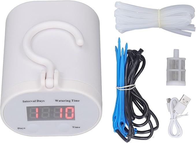 HEEPDD Automatic Drip Irrigation Kit Indoor Plants Watering System Accessories DIY Automatic Drip Irrigation Kit with Timer for Potted Plants Indoor Plants Self Watering System