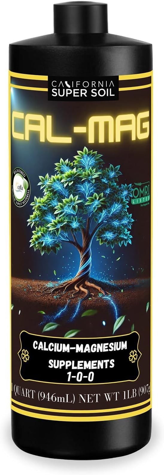 The Bud Grower | California Super Soil Cal Mag Plant Food | Calcium Magnesium Liquid Plant Food | All-in-One Grow Tent Kit's &amp Supplies 1 Quart