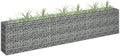 Galvanized Steel Gabion Raised Bed Silver Finish Ideal for Retaining Walls Fencing Landscape Welded Wire Grid Garden &amp Patio - 106.3 x 11.8 x 23.6 in