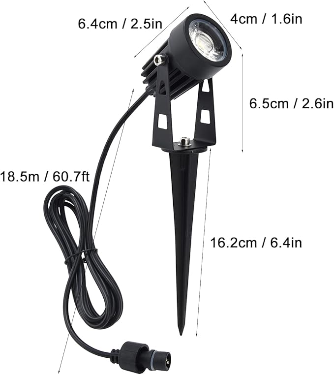 Garden Spotlight IP65 Waterproof Garden Light Weather Resistance 8Pcs Warm Light Landscape Lamp for for Courtyards for Parks for Villas for Flower Bed(#1)