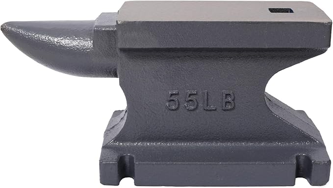 Donext Cast Iron Anvil Tool 8.5x4 Inch Blacksmith Anvil with Round Horn &amp Hardy Hole Heavy Duty Metalworking Tool for Forging Shaping Bending