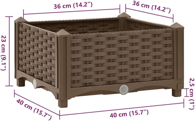 Brown Raised Bed - Medium Durable Polypropylene Galvanized Fencing for Garden Landscape Welded Wire Bed