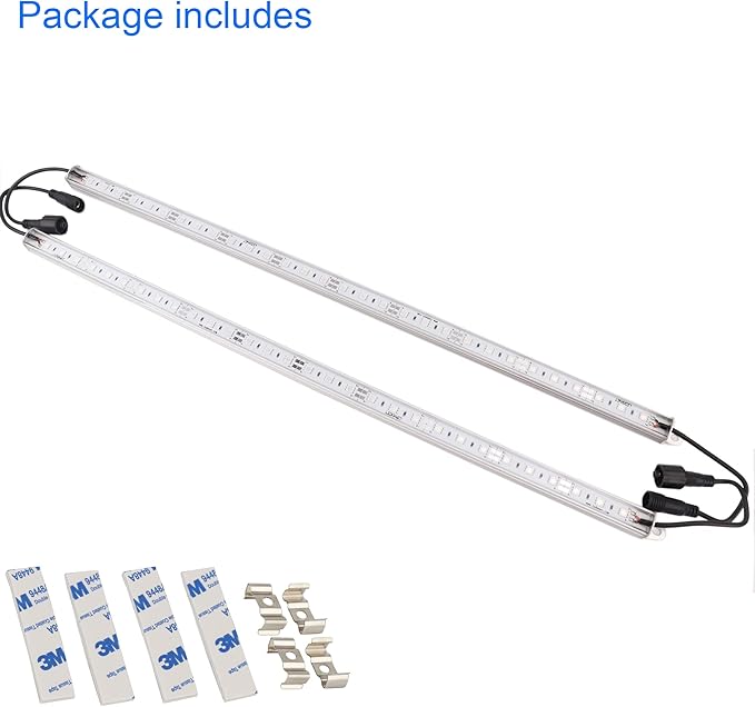 440nm Blue Waterproof LED Grow Light Strips 12V DC Aquarium LED Strip Aluminum Lighting 2 pc 20 Blue Boat Rigid LED Lights Strips Marine LED Lights Bar