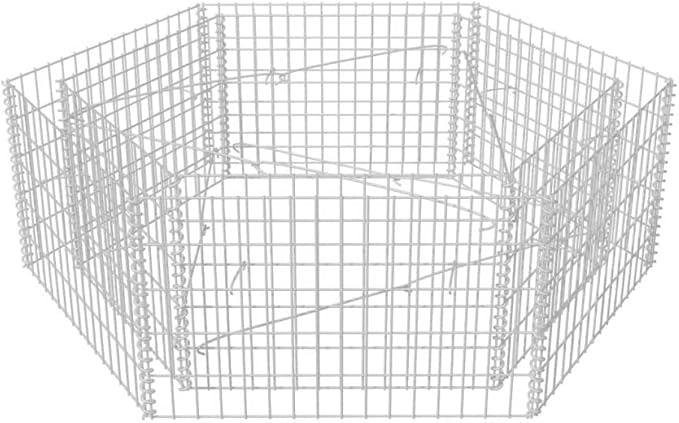 Hexagonal Gabion Raised BedOutdoor Garden GabionsStone BasketsPlanters Raised Vegetable BedsGarden Decoration63x55.1x19.7