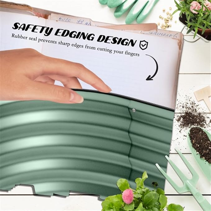 Raised Garden Bed – 94.5 Long Galvanized Steel Planter for Outdoor Flowers Vegetables &amp Herbs – Durable Metal Raised Garden Box with Easy Assembly &amp Drainage