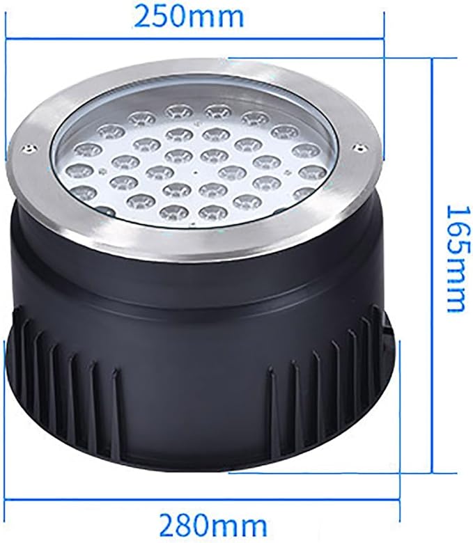 Outdoor Landscape Lights - LED Underground LightRound Recessed Spotlight IP65 Waterproof Tempered Glass Floor Light Garden Street Courtyard Ground DecorativeGreen-36W