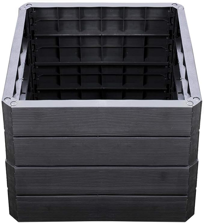 Exaco 645115-NP ERGO Square Modular Raised Garden Flower Bed Anthracite