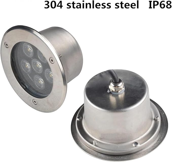 Underwater Pond Light Ground Landscape LightLED Underground LightsRing Fountain LightsUnderwater Landscape Spotlight(Warm White18W(12v))