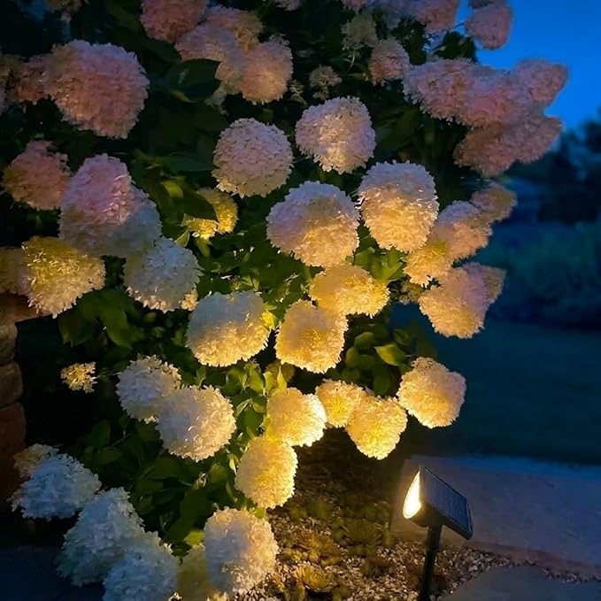 Solar Lights Outdoor Waterproof IP65 Solar Powered 76 LED 3 Lighting Modes Solar Spot Lights Outdoor for Yard Garden Landscape Pathway (Warm White 4 Pack)