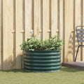 Metal Steel Garden Raised Bed for Gardening Metal Planter Box for Vegetables Fruits Flowers Easy Assembly 31.5x31.5x17.3 Green -715