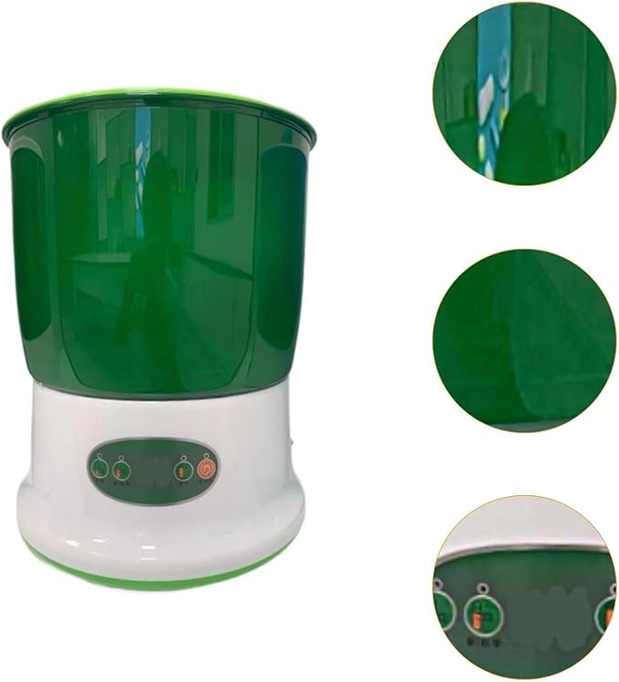 Bean Sprouts Machine360Degree Sprayer Temperature and Humidity Control Seed Sprouter Sprouts Maker for Soybean DIY Planting 3 Layers
