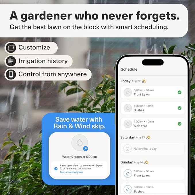OtO Lawn Smart Sprinkler – App-Controlled Precision Watering Solar-Powered Weather Intelligence Rain Skips Quick Install Covers 5000 sq ft Water-Saving Irrigation System