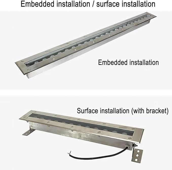 Rectangle Landscape Lights - 24V Low Voltage RGB Underwater Pool Spotlight IP68 Waterproof Fountain Lamp for Parties