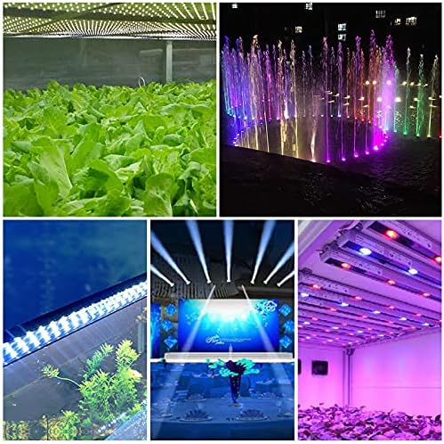 100pcs 3W High Power LED Diodes Cold Warm White Red Green Blue Yellow 660nm 445nm Plant Grow Light Source with 20mm Star PCB (Cold White 30000K)