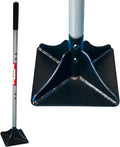 Heavy Duty Steel Tamper 10x10 with 48 inch Ergonomic Handle and Rubber Foam Grip -Garden Landscaping Hand Rammer Compactor for Earth Gravel and Dirt Pavement Compaction Paver Tool Trash Tamper