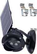 Kiven Solar Lights Outdoor with Vinly Siding Hooks 10W LED Indoor/Outdoor Waterproof Spotlight Rechargeable Solar Powered Landscape Lights for Plants Porch GardenVinly Siding(Warm White)