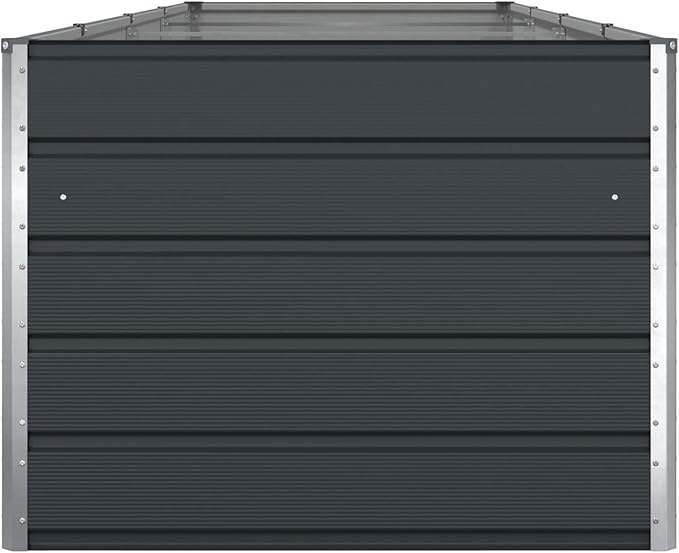 Galvanised Steel Raised Garden Bed Metal Planter Box for Outdoor Plants Vegetable Herb 151.57x39.37x29.53 Anthracite-830