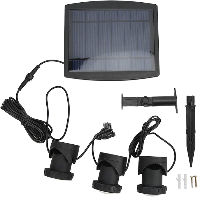 Tyenaza Solar Spotlights Outdoor Solar Garden Lights Solar Powered LED RGB IP68 Waterproof High Brightness Widely Used Dustproof Solar Landscape Lights