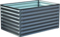 Hanover 59-in. Open-Base Raised Garden Bed for Flowers Herbs and Vegetables Constructed with Galvanized Steel Weather Resistant Gardening Box Metal Planter Perfect for Protecting Plants