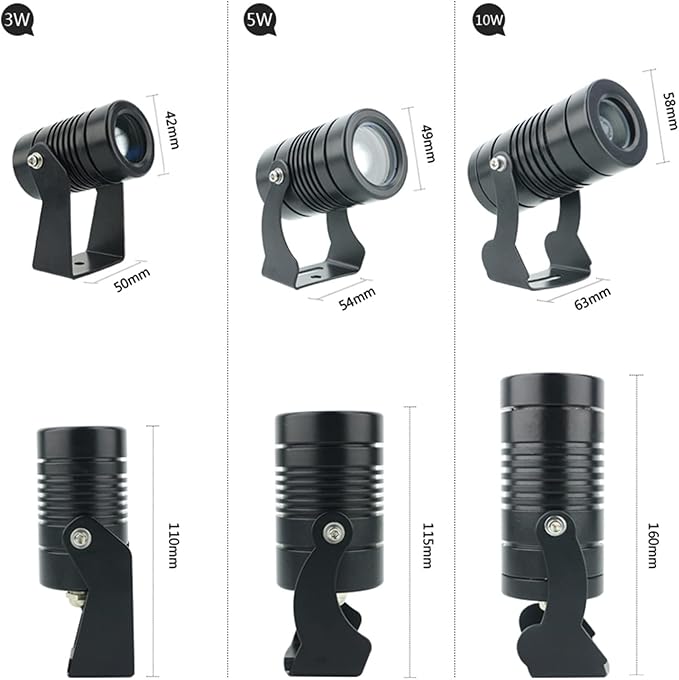 LED Spotlights 180° Rotation Beam Light Outdoor Spotlight IP65 Waterproof Landscape Lights for Garden Path Lawn Walkway Flood Lights