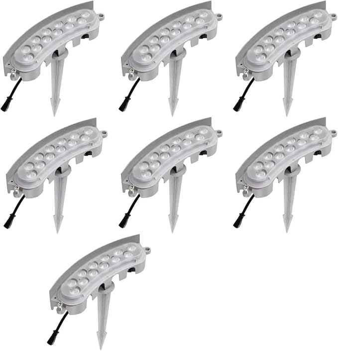 Lights OutdoorSmall Landscape Spotlights LED Low Voltage Landscape Tree Ring Lights for Park Lawn(Warm White LightPack of 6) (White 7)