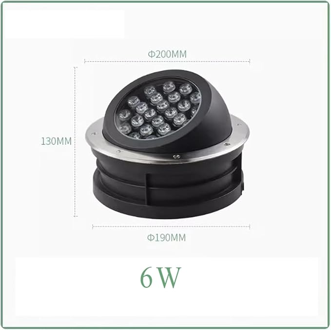 Outdoor Ground Light 60° Embedded Polarized Spotlight IP66 Waterproof AC85-110V LED Underground Light for Garden Deck Driveway Patio Decorative Landscape Light