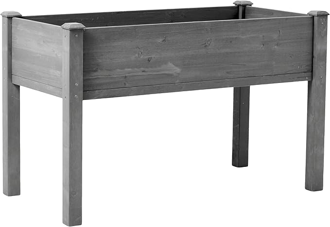 48x24x30 inch Raised Garden Bed with Legs Elevated Wooden Planter Box for Outdoor Plants Flowers Fruits Vegetable Herb Growing