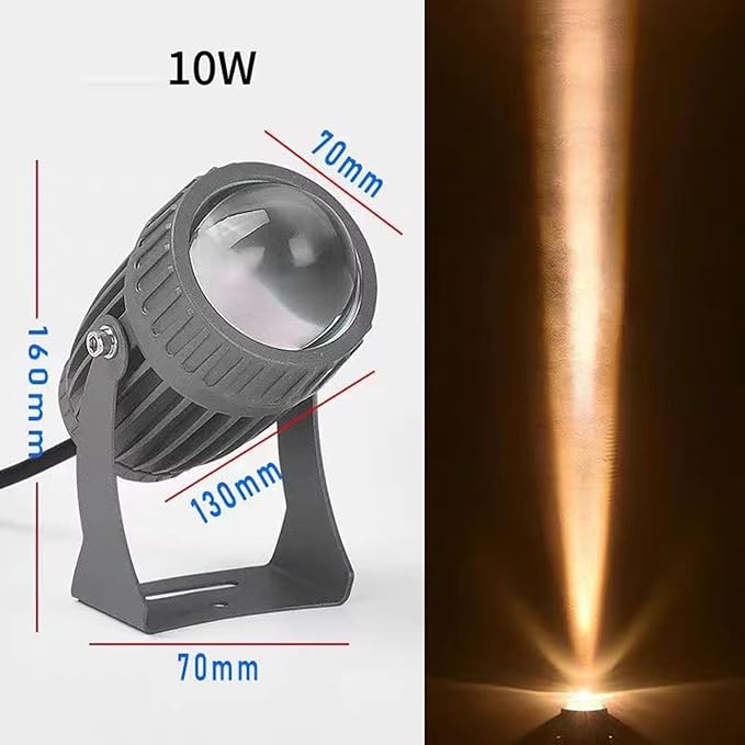 LED Single Beam Spotlight COB Narrow Beam Floodlight 180° Rotatable IP65 Waterproof Spot Light AC85-265V for Garden Hotel Exterior Wall Decor Landscape Lighting