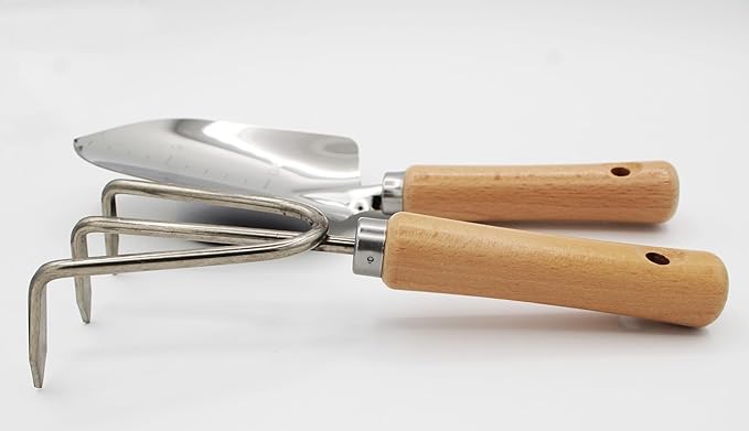 Personalized Garden Tool Set – Custom Engraved Garden Shovel &amp Trowel with Wooden Handle – Gardening Gifts Mom Dad – Mother’s Day Father’s Day Birthday Gift