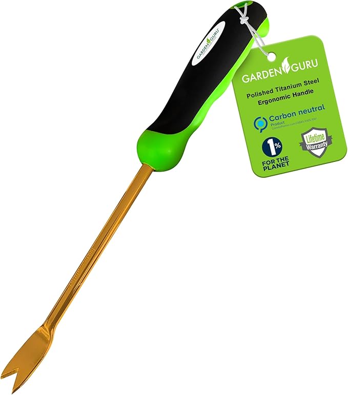 Garden Guru Titanium Dandelion Weeder Tool - Rust Resistant - Ergonomic Handle - Weed Puller for Planting Weeding Flower and Vegetable Care in Lawn Garden Yard - 1 Case (48 Pcs)