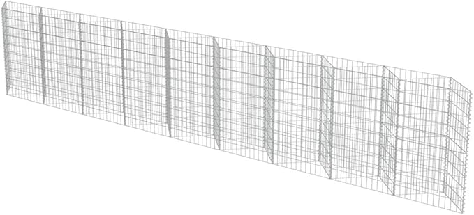 Outdoor Garden Gabion Wall Gabion Stone Basket Planter Raised Vegetable BedSteel Garden Decoration Galvanized Steel 248x11.8x39.4
