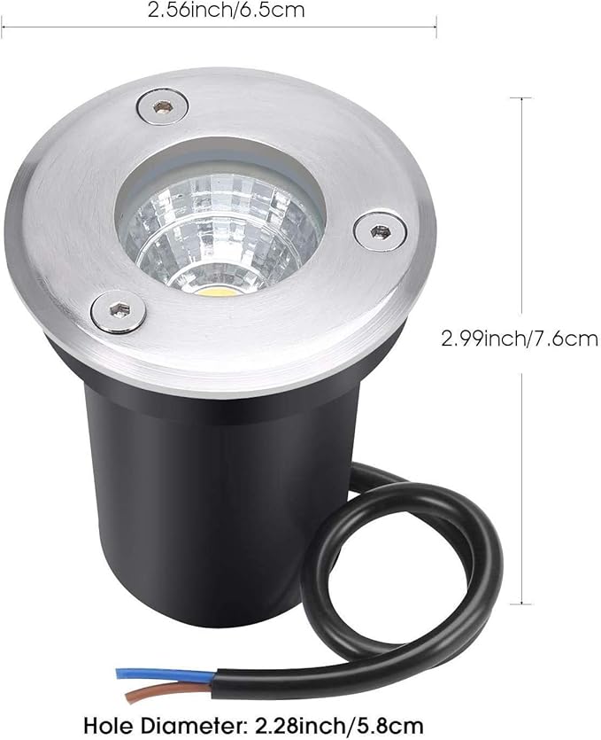 Wall Sconces Landscape Lights Led Well Lights Ground Lights Ip67 Waterproof Low Voltage Landscape Lighting Spotlight for Driveway Deck Step Garden Outdoor Light