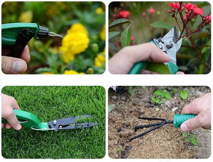 10PCS Gardening Tool Set Plant Care Mechanics Kit Pruning Tools with Carrying Case
