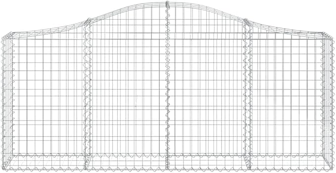 3-Pack Gabion Basket Set 78.7x78.7x39.4 Silver Galvanized Iron Modular Planter Boxes for Outdoor Garden Patio Retaining Wall &amp Stone Container for Living Areas and Backyard